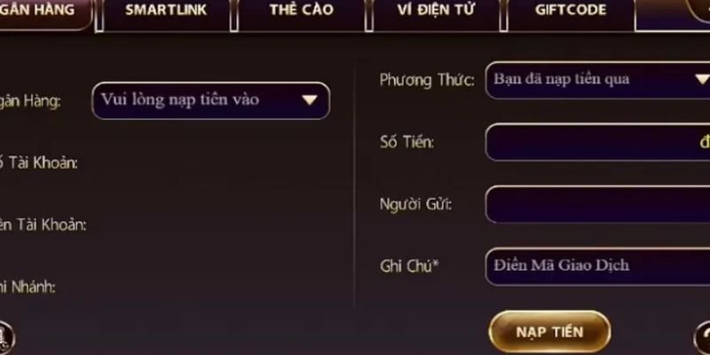 Lưu ý quan trọng khi thực hiện nạp tiền 9bet